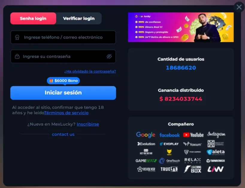 Casino Mexlucky login